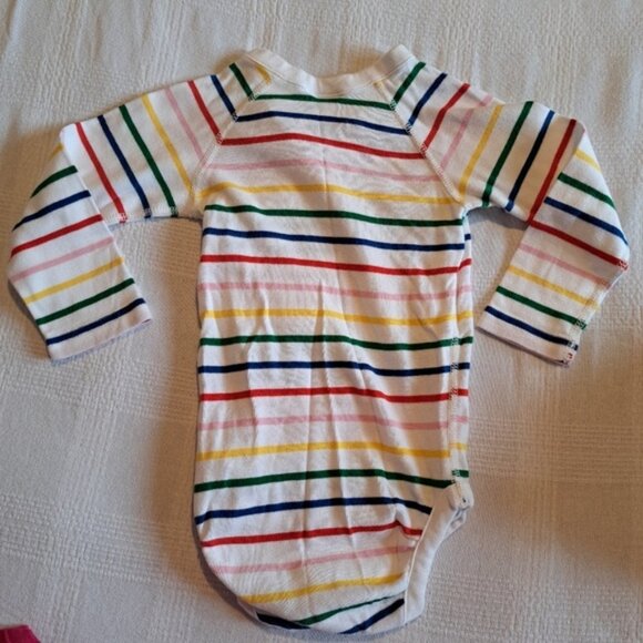 Hanna Andersson girls size 90 or 3T striped long sleeved bodysuit - Picture 3 of 3